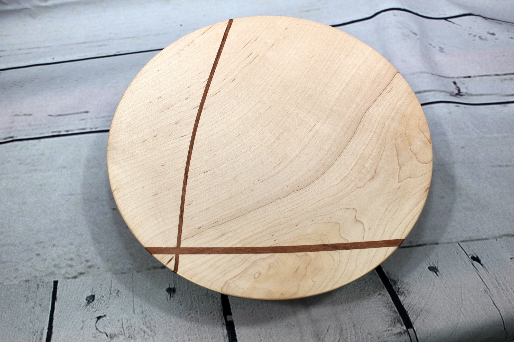 Serving plate (maple and jatoba)