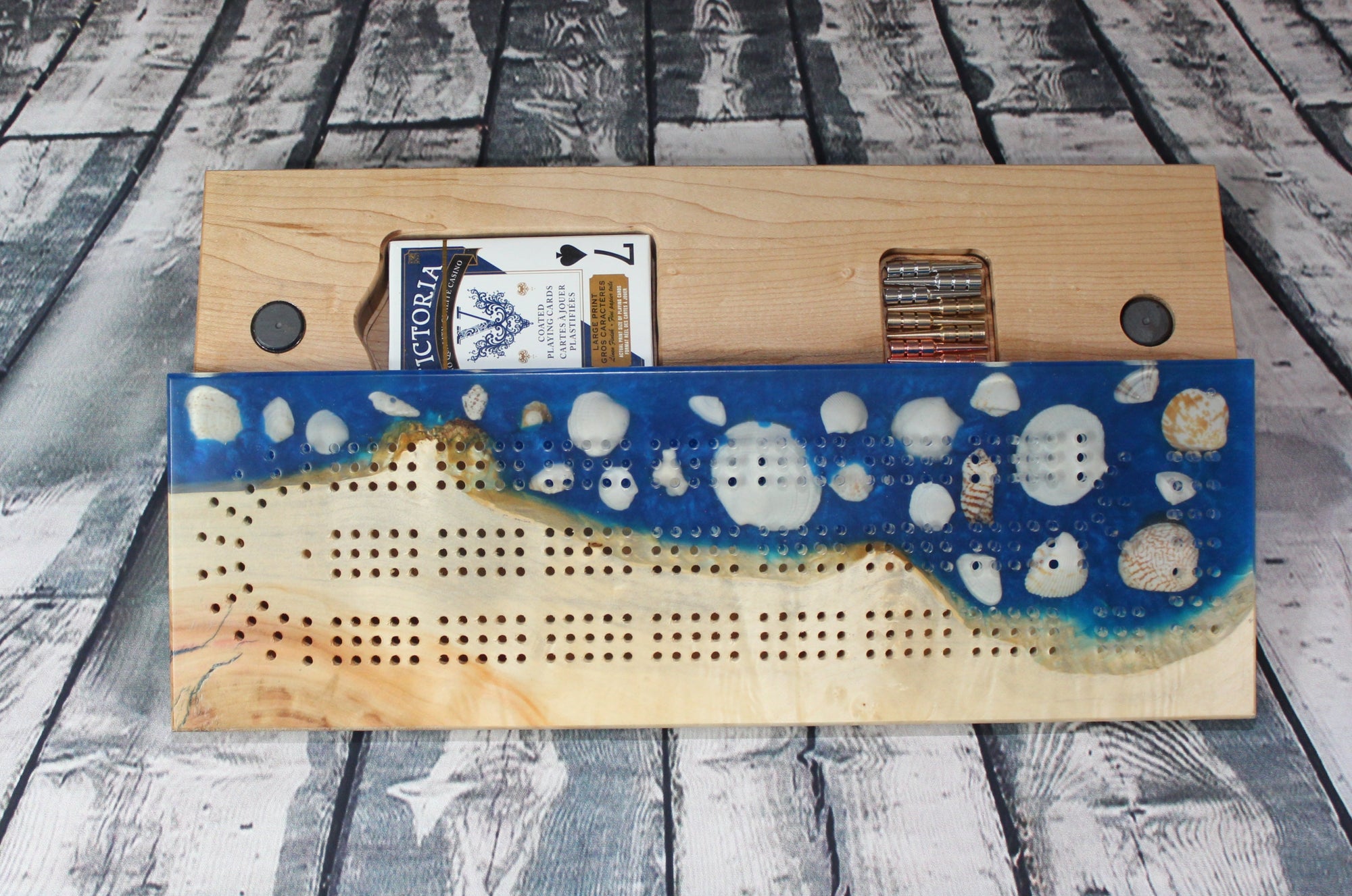 Cribbage Board (maple, epoxy)